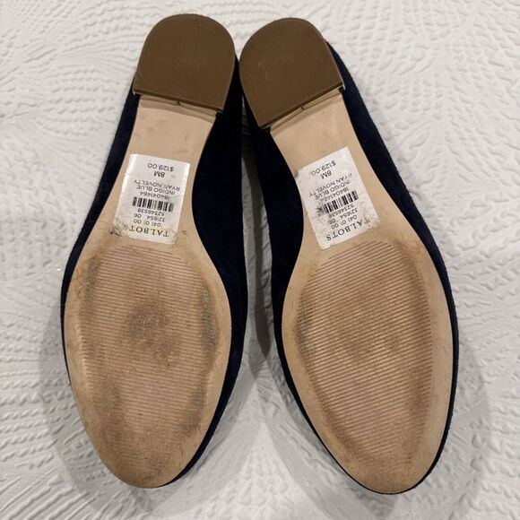 Talbots EUC Ryan Blue Suede RED TRUCK Christmas Holiday Flats Shoes Women's 8 M - Picture 4 of 16